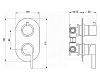 Смеситель для ванны с душем Webert DoReMi DR860101345 серый