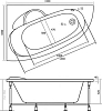 Акриловая ванна Alpen Terra L 150х100 AVA0041