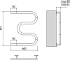 Полотенцесушитель электрический Terminus М-образный 600x350 4620768883927