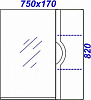 Шкаф-зеркало Aqwella Н-Лайн N-Li.02.07 75 см, белый
