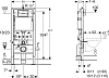 Инсталляция для подвесного унитаза Geberit DuofixBasic 458.134.11.2 с клавишей смыва белого цвета