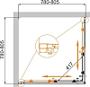 Душевой уголок Cezares Molveno-A-2-80-C-Cr-IV