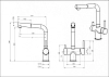 Смеситель для кухни Emar Steel ЕС - 7026 Satin серый