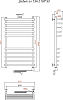 Полотенцесушитель электрический Тругор Дебют эл ТЭН 2 100*60 (ЛЦ23)