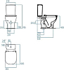 Чаша для унитаза-компакта Ideal Standard Tesi AquaBlade T008701