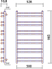 Полотенцесушитель электрический Domoterm Лаура П12 50x985 античная бронза R