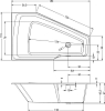 Акриловая ванна Riho Rething Space B116009005 180x110 L, заполнение через перелив