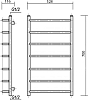 Полотенцесушитель электрический Domoterm Калипсо П7 50x70 хром L