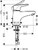 Смеситель для раковины Hansgrohe Metropol E 14070000