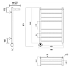 Полотенцесушитель электрический Domoterm Медея Медея сп П8 500x800 ER хром