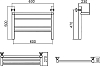 Полотенцесушитель водяной Aquanerzh Прямой групповой с полкой 50х60