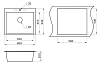 Кухонная мойка Paulmark Kante PM106052-GRM серый