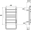 Полотенцесушитель электрический Point Сатурн PN90846B П6 400x600, черный