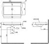 Раковина 70 см TOTO MH LW1617C, белый