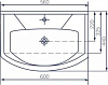 Раковина 60 см Sanflor Элеганс 60 Н0000000966