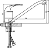 Смеситель Rossinka C C40-21U для кухонной мойки