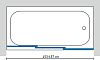 Штора для ванной GuteWetter Practic Part GV-403 153-157 см стекло бесцветное профиль матовый хром