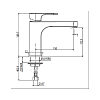 Смеситель для раковины Gattoni H2Omix1000 1044/10С0 Хром