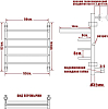 Полотенцесушитель водяной Ника Quadro Л90 ВП 60/50-5 с полкой