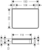 Полка Axor Universal Softsquare 42840670 черный