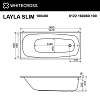 Акриловая ванна Whitecross Layla Slim 0122.180080.100.LINE.GL золото, белый