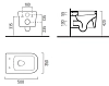Подвесной унитаз GSI Traccia 691611, 50 x 35 см