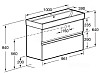 Комплект тумба с раковиной Roca Oleta 100 белый