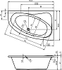 Акриловая ванна Riho Lyra L 153х100 B022001005