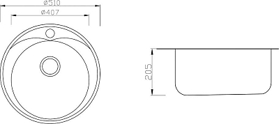 Кухонная мойка Zorg Inox Pvd SZR-510/205 Bronze
