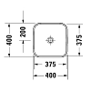 Раковина накладная Duravit Happy D.2 Plus 23594013001 серый