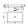 Раковина встраиваемая 71 см Gessi iSpa 42004#518, белый