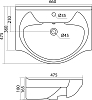 Раковина Santek Байкал 1WH109651 65 см.