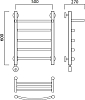 Полотенцесушитель электрический Aquanerzh Дуга 05-02A6050_L с полкой