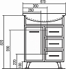 Тумба под раковину Aquaton Марсия 60 1A009201MS010, белый