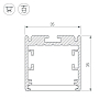 Профиль Arlight SL-ARC-3535-D1500-A45 WHITE (590мм, дуга 1 из 8) 025523