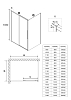 Душевое ограждение Niagara Nova NG-84-12AB-A80B-34 стекло прозрачное, профиль черный