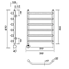 Полотенцесушитель электрический Domoterm Лаура Лаура П6 500х600 EL хром
