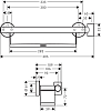 Поручень с полкой и держателем для душа Hansgrohe Unicar 26328400