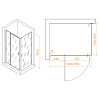 Душевой уголок RGW Passage 350807808-14 стекло прозрачное, профиль черный
