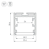 Профиль Arlight SL-ARC-3535-Twist180-500 Black 032685