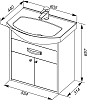 Мебель для ванной Aquanet Грейс 60 1 ящик 2 фасада дуб кантенбери