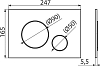 Система инсталляции для унитазов AlcaPlast AM101/1120-4:1 RU M671-0001 с кнопкой смыва хром