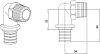 Угольник Rehau Rautitan RX 32x3/4 наружная резьба