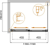 Душевой уголок Cezares TANDEM-SOFT-AH-2-120/80-P-Cr-R стекло punto