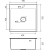 Кухонная мойка GranFest Metal 5050 PVD графит черный