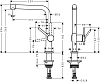 Смеситель для кухни Hansgrohe Talis M54 72840000, хром