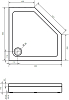 Поддон для душа STWORKI Копенгаген 90x90, с сифоном и экраном