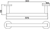 Полотенцедержатель 30 см Jaquar Continental ACN-CHR-1101N хром