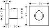 Термостат для душа Axor Starck Organic 12712020, хром