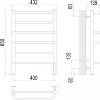 Полотенцесушитель электрический Terminus Евромикс П6 400x650 4670078531261 правый, хром